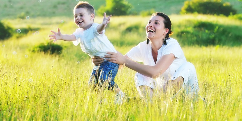 Woman child outdoor